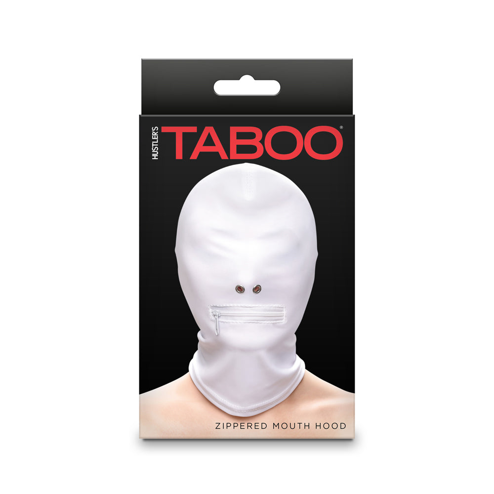 Zippered Mouth Hood White