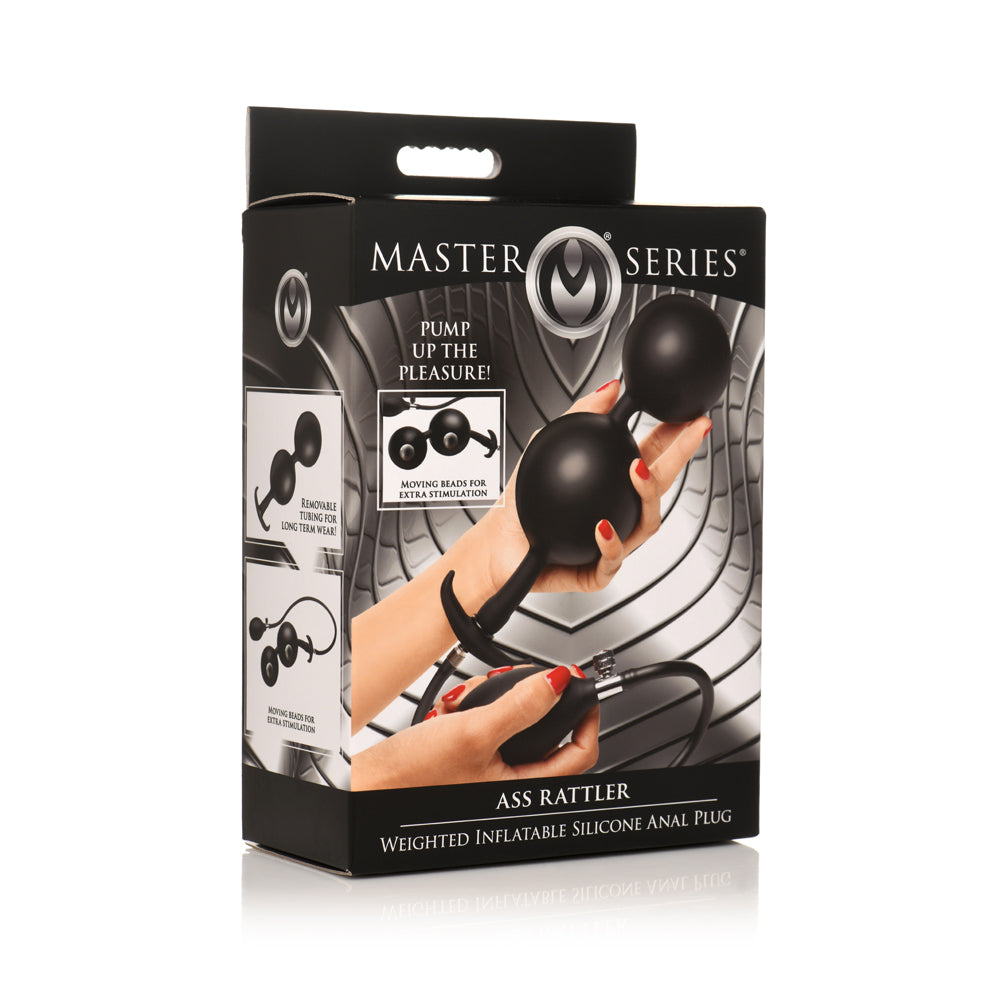 Ass Rattler Weighted Inflatable Silicone Anal Plug