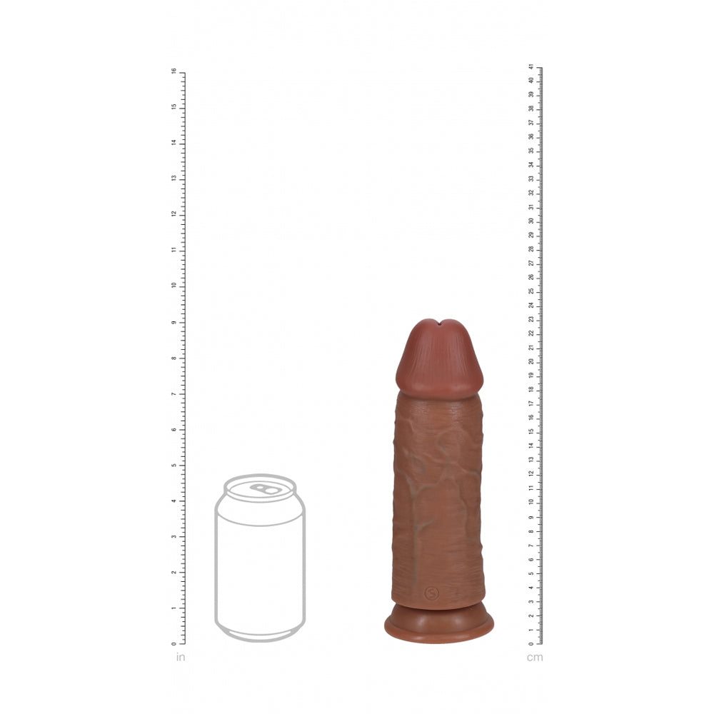 Realrock Extra Thick Realistic Dildo No Balls 9" Tan