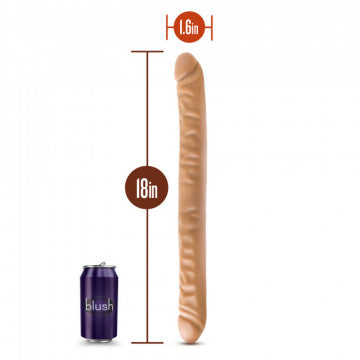 18 Inch Double Dildo - Mocha