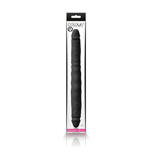 12"Double Dildo Pleasures Black - Silicone