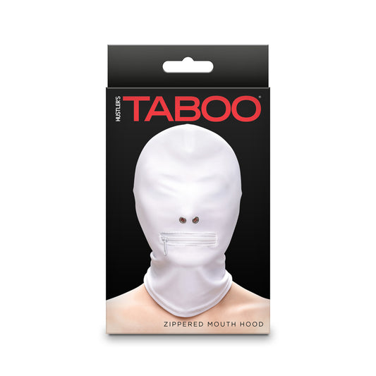 Zippered Mouth Hood White