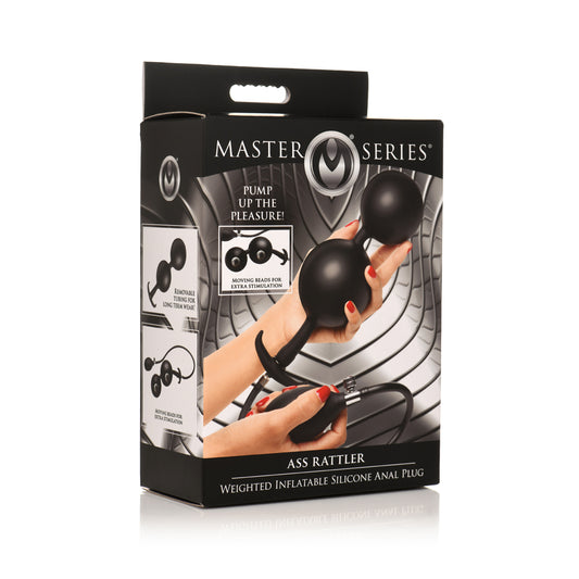 Ass Rattler Weighted Inflatable Silicone Anal Plug