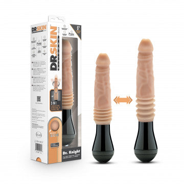 Thrusting Gyrating Vibrating Dildo - Beige