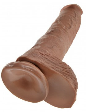 King Cock - 10 Inch Cock With Balls - Tan