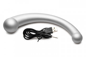 Silicone Dual Ended Dildo - Silver