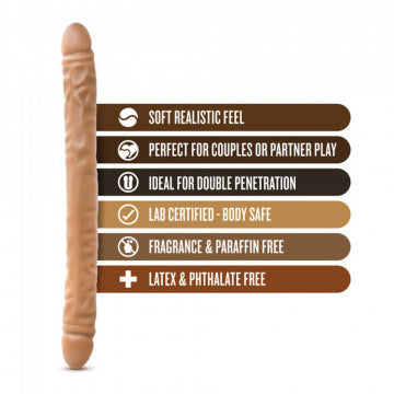 18 Inch Double Dildo - Mocha