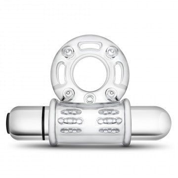 Stay Hard 10 Function Vibrating Bull Ring - Clear - (1AAA)