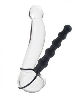Silicone Beaded Dual Penetrator - Black
